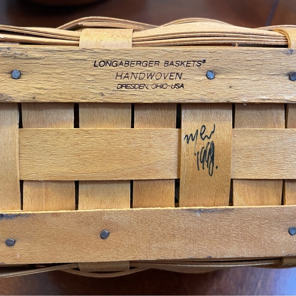 Longaberger Baskets Tea & Oregano like new condition - Picture 4 of 8